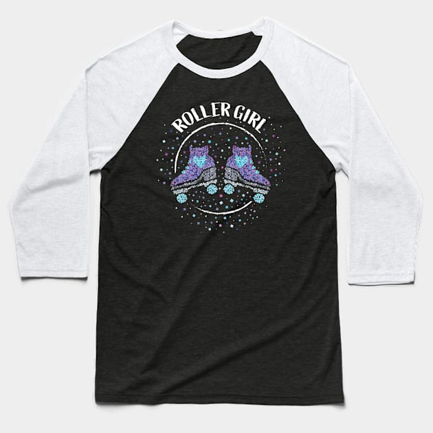 Roller Girl Roller Skates Roller Skating Baseball T-Shirt by Kater Karl